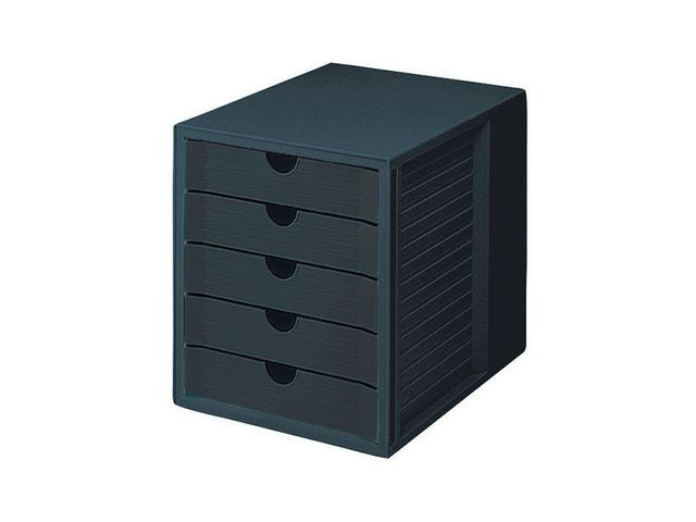 Blankettbox HAN 5 lådor svart