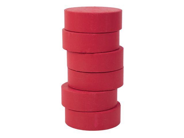 Färgpuckar 57mm, mörkröd 6/fp