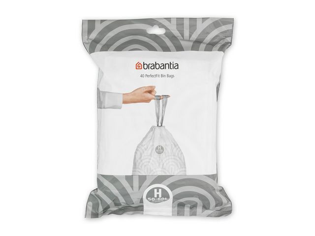 Insatspåse H BRABANTIA 50-60L vit 40/fp