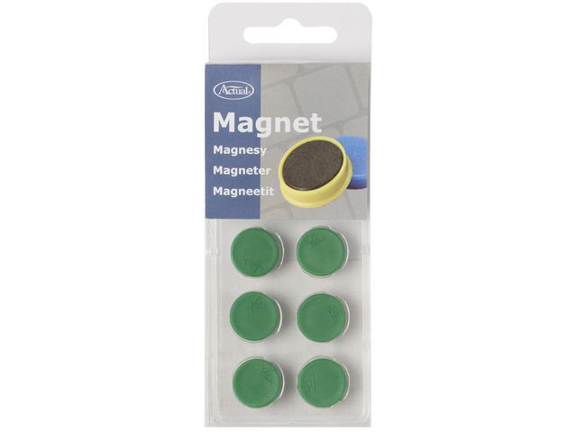 Magnetknappar ACTUAL 16mm grön 10/fp