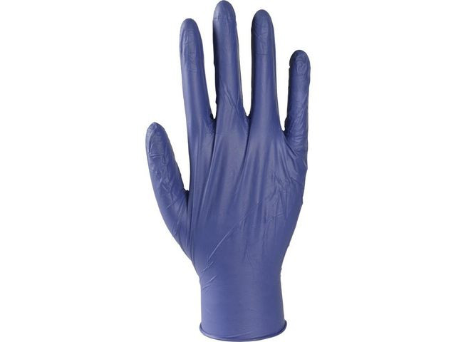 Nitrilhandske acc/puderfri blå S 50/fp