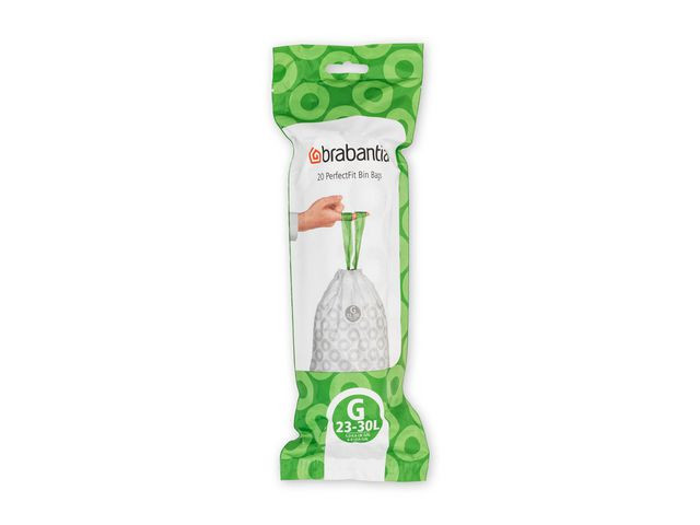 Insatspåse G BRABANTIA 23-30L vit 20/rl