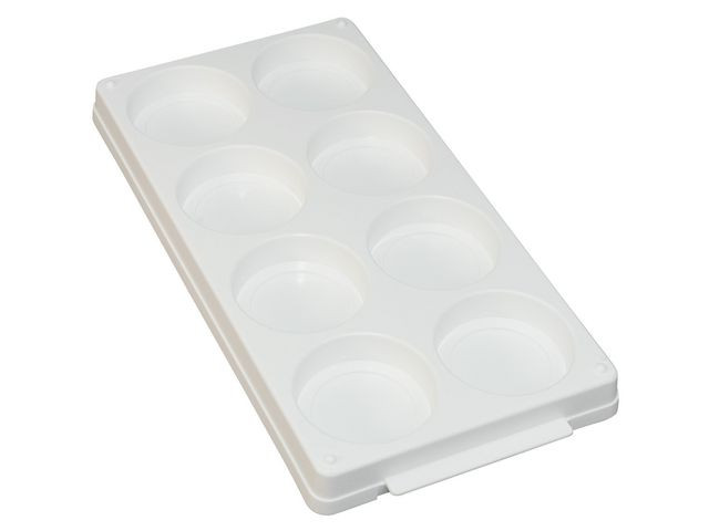 Plastpalett för 8 färgblock
