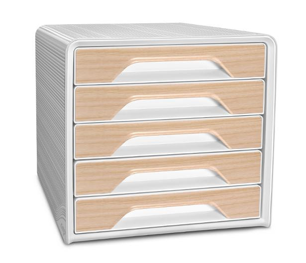 Blankettbox CEP Smoove 5-lådor vit/beech