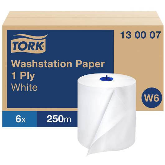Torkrulle TORK Basic W6 1-lag 250m vit