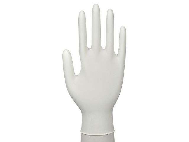 Nitrilhandske acc/puderfri vit M 150/fp