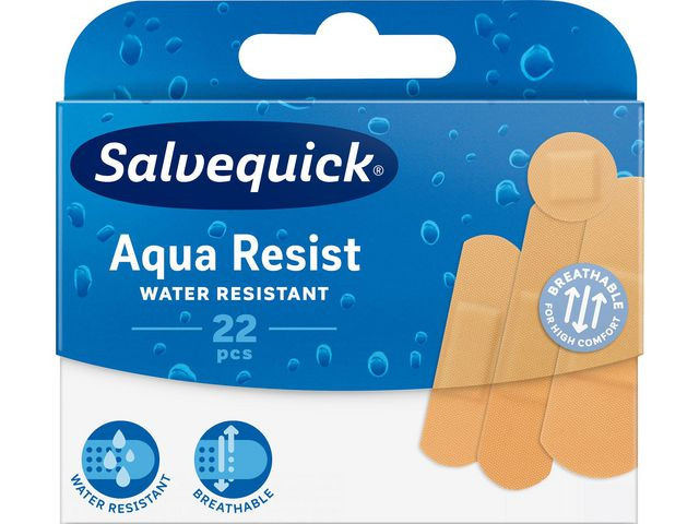 Plåster SALVEQUICK Aqua resist mix 22/fp