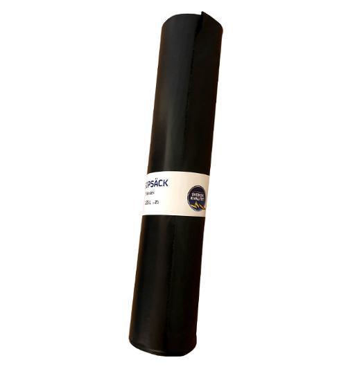 Plastsäck LD R100 125L 40my svart 25/rl