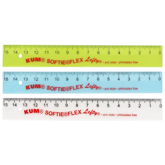 Linjal KUM softie Vänsterhänt 15cm
