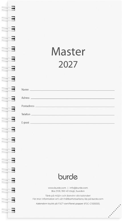 Kalender Master refill 2027