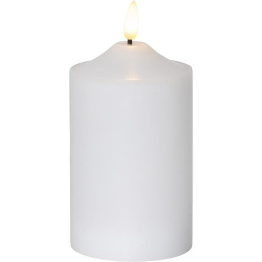 Blockljus STAR T LED Top 7,5x15cm vit