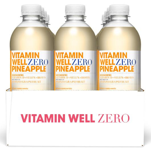 Dryck VITAMIN WELL Zero Pinapple 50cl