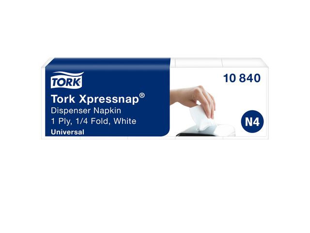 Servett TORK Uni N4 1-lags vit 1125/fp