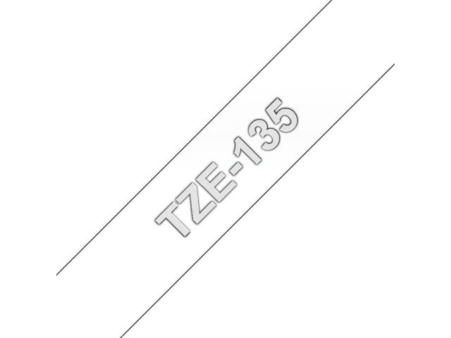 Tape BROTHER TZE135 12mm vit på klar