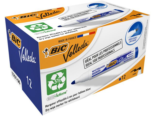 Whiteboardpenna BIC Velleda 1701 ECO Blå