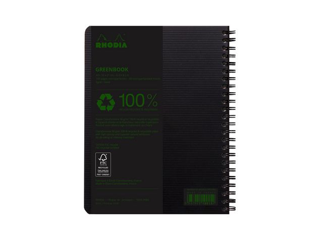 Anteckningsblock GREENBOOK A5+ linj recy