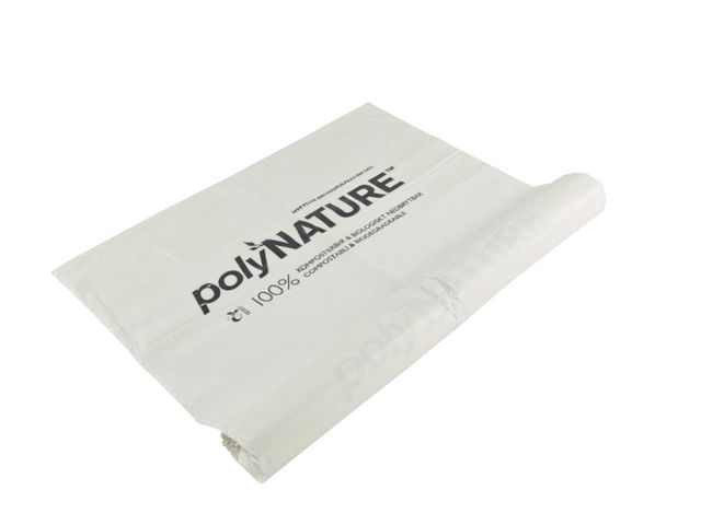 Plastsäck BIO POLYNAT 125L 25my vit10/rl