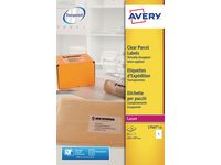 Etikett AVERY transp 210x297mm 25/fp