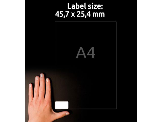 Etikett AVERY 45,7x25,4mm 4000/fp