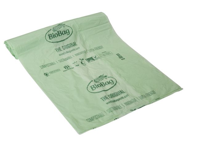 Insatspåse BIOBAG 8L 15my grön 25/rl