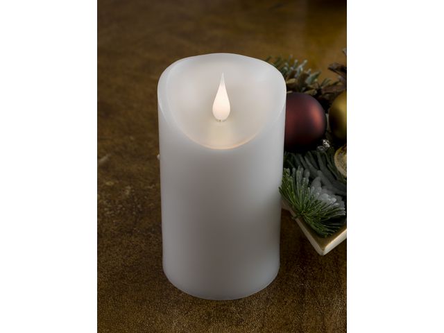 Vaxljus varmvit LED 7,6x12,7cm
