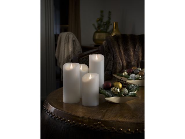 Vaxljus varmvit LED 7,6x12,7cm