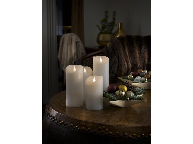 Vaxljus varmvit LED 7,6x12,7cm