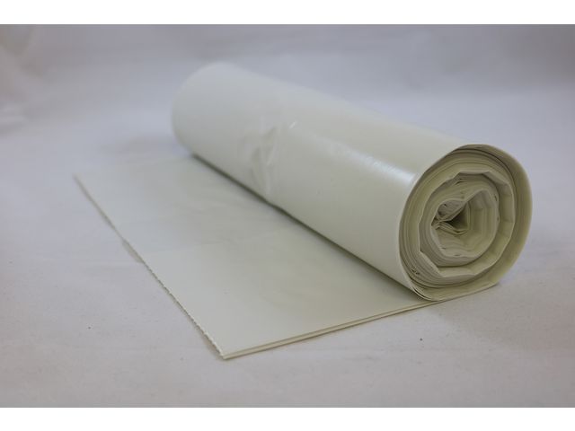 Plastsäck LD R100% 60L 45my vit 25/rl