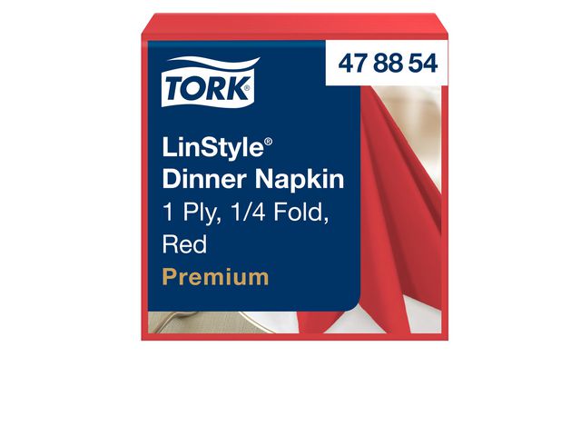 Servett TORK LinStyle Middag röd 50/fp