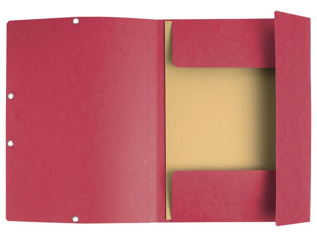 Gummibandsmapp kartong 3-kl A4 röd