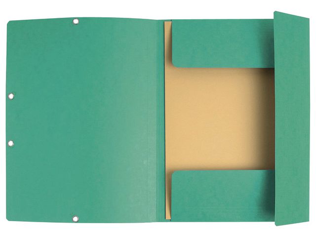 Gummibandsmapp kartong 3-kl A4 grön