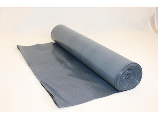 Plastsäck LD 125L 90my grå byggsäck10/rl