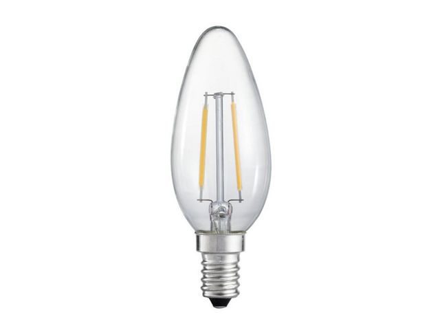 LED-lampa Kronljus E14 230V Klar 25W