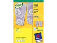 Etikett AVERY avtagb rund 40mm 2400/fp