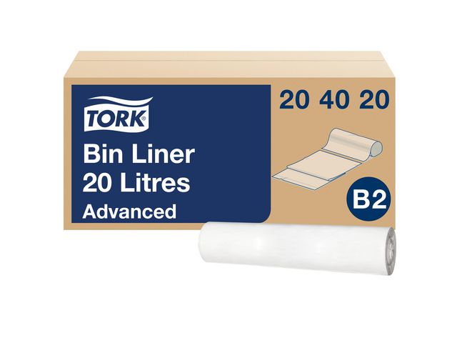 Insatspåse TORK B2 20L vit 100/rl