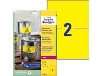 Etikett AVERY 210x148mm gul 40/fp