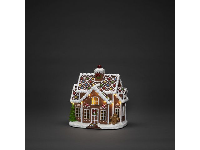Dekoration Pepparkakshus LED 25x27cm