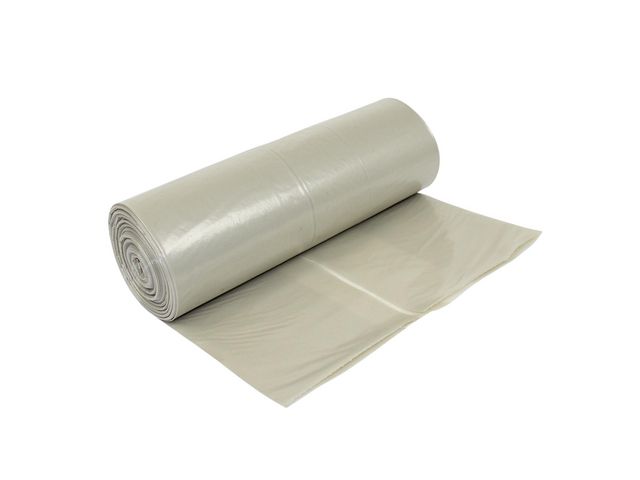 Plastsäck LD R100% 370L 40my transp10/rl