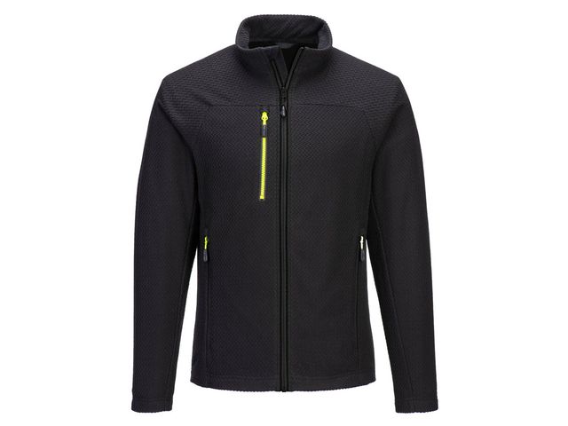 Fleecetröja text zip PW EV480 svart 2XL