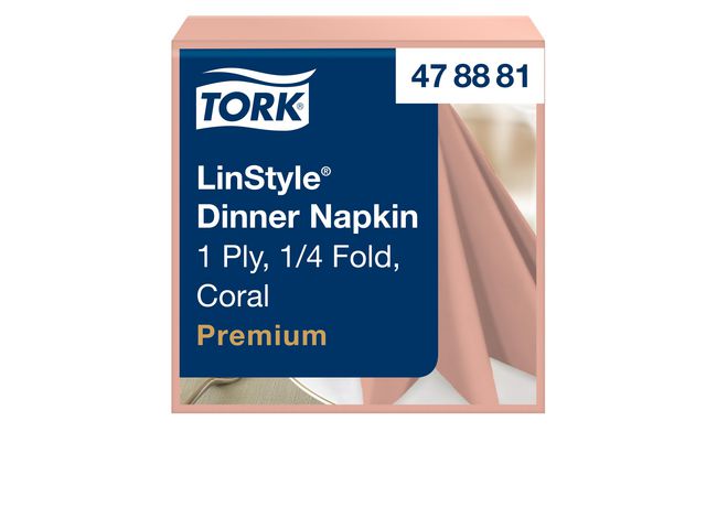 Servett TORK LinStyle Middag coral 50/fp