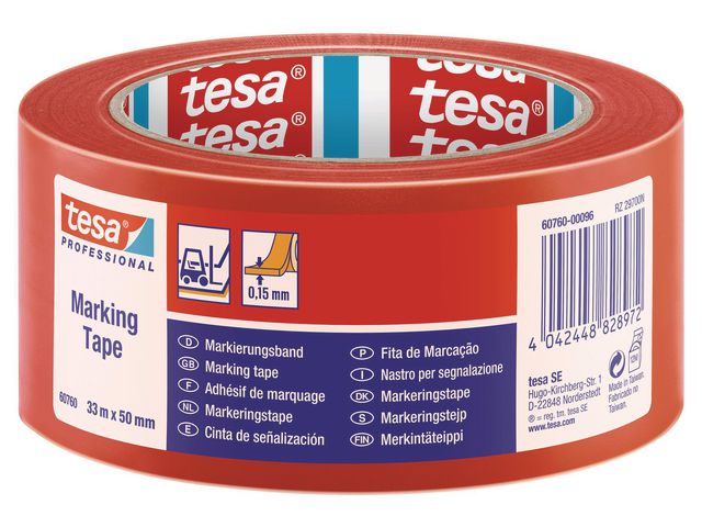 Markeringstejp TESA Prof. 50mmx33m röd