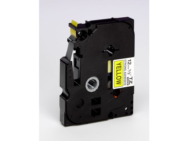 Tape BROTHER TZES631 12mm svart på gul