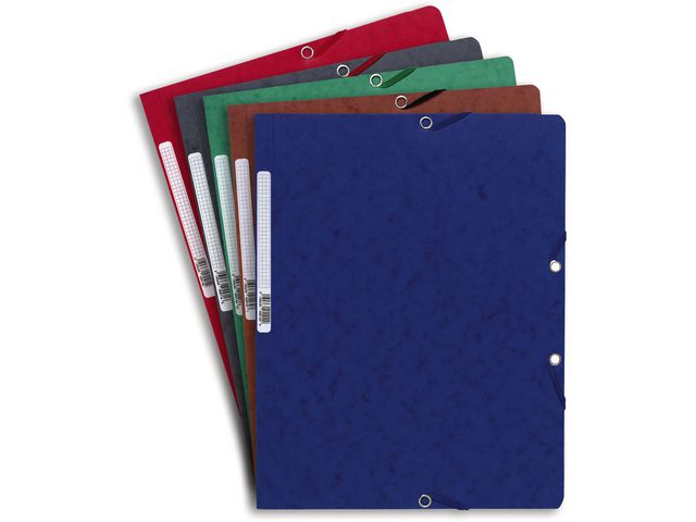 Gummibandsmapp u.kl. EXACOMPTA A4 blå