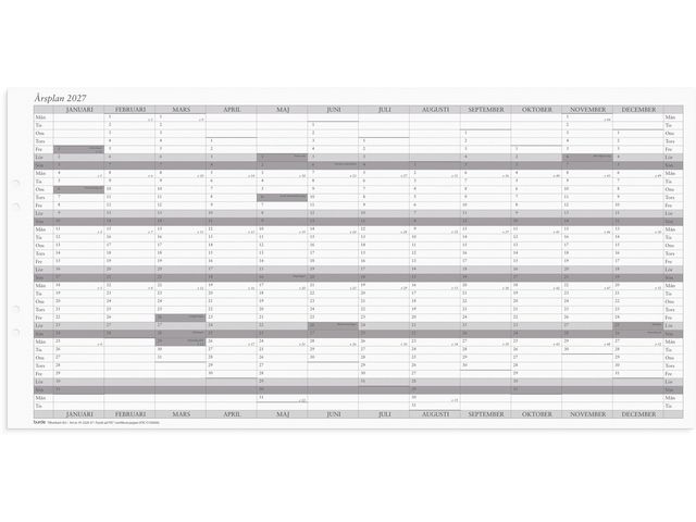 Väggkalender Årsplan 2027 5/fp