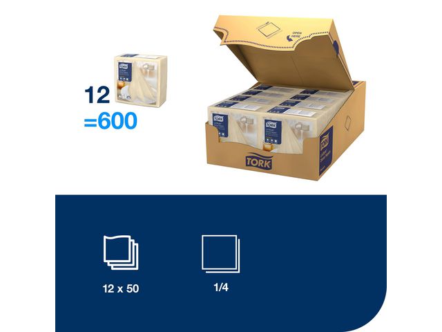 Servett TORK LinStyle Middag creme 50/fp