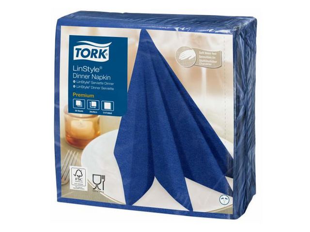 Servett TORK LinStyle Middag blå 50/fp
