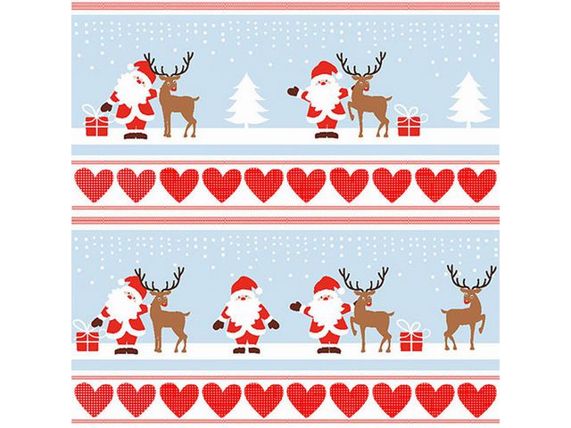 Servett Lovely Santa 3-lags33x33cm 20/fp