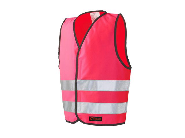Reflexväst med Kardborre M rosa