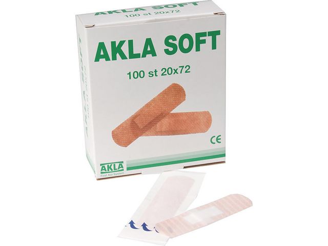 Plåster AKLA Soft NW 34x72mm 100/fp